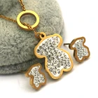 Jewelry Stainless Steel Jewelry Sets For Women Wedding Fashion Austrian Crystal Necklace Earrings Sets