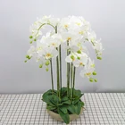 Flowers Silk Flowers Artificial Orchid Flowers Artificial Decoration Purple Silk Flowers Orchid Decor Pot