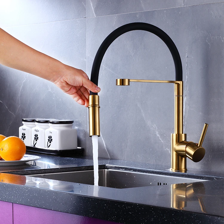 Sink Faucet Rose Gold Kitchen Faucet Pull-down Rose Gold Kitchen Sink Faucet
