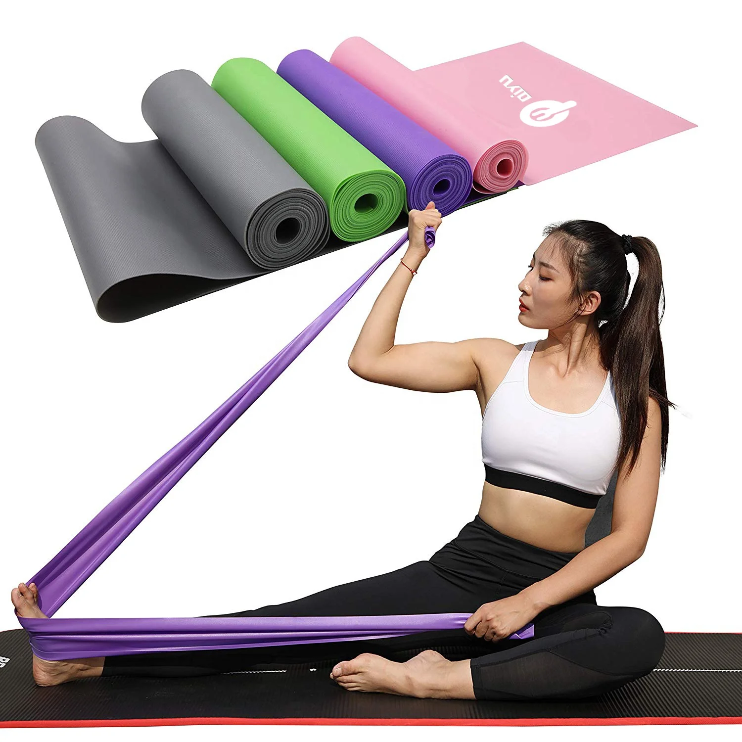 For Yoga Exercise Resistance Band 1.5m Long Pilates Physio & Indoor Exercise 