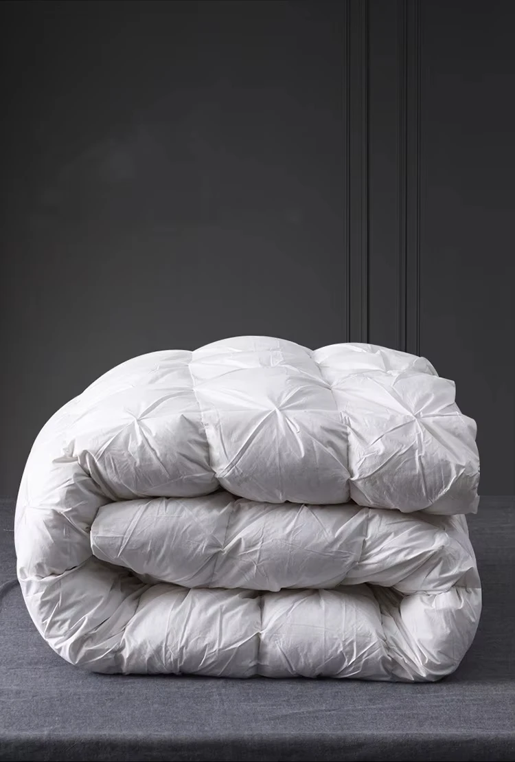 King Twin Size White Hotel Home Warm Luxury Bedding All Seasons Duvet Goose Down Feather Bed Comforter