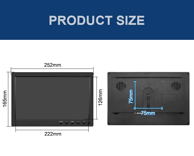 10.1 Inch Industrial Screen Open Frame Plastic Case Wall Mount IPS1280*800 Display Industrial Grade Lcd Monitor