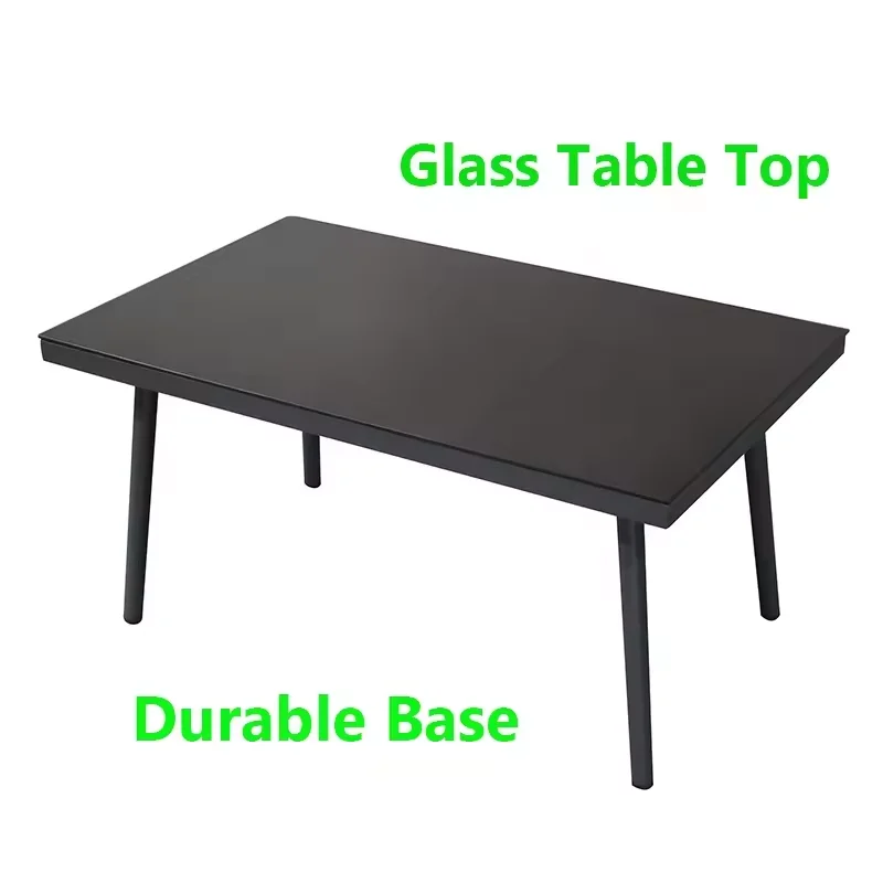 product luxury aluminum rope patio garden set 4 pieces outdoor furniture leisure lounge waterproof garden sofa stack package-6