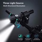 T6 Bicycle Light Aluminum 3 Heads Led Rechargeable Torch Zoomable XPE T6 Super Bright Bicycle Front Light