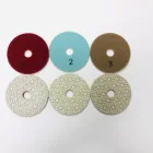 Diamond Pad 4 Inch 3 Steps White Diamond Resin Polishing Pad For Granite