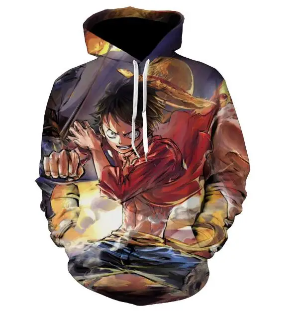 one piece hoodie luffy sportswear anime pullover sweatshirt tye dye hoodie