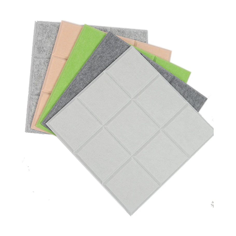 Chinese Manufacturers Durable Sound Proof Wall Self-Adhesive Flat Polyester Fiber Acoustic Panel