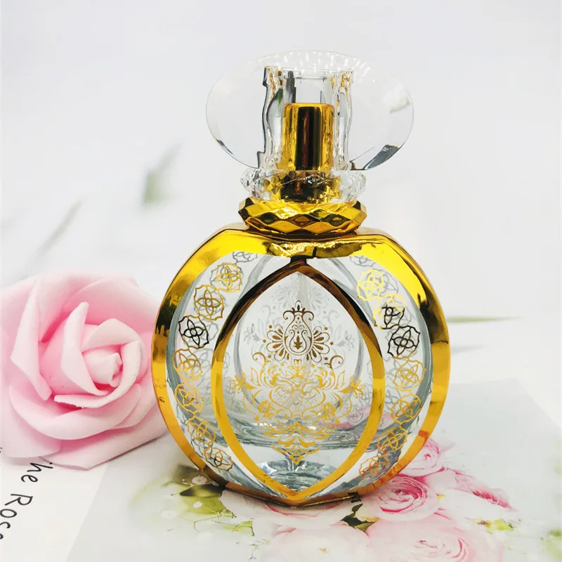 perfume bottle with rose on top