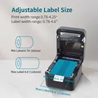 Top Sales 4-inch 110mm Black Thermal Label Printer Supports Bt/wifi Connection