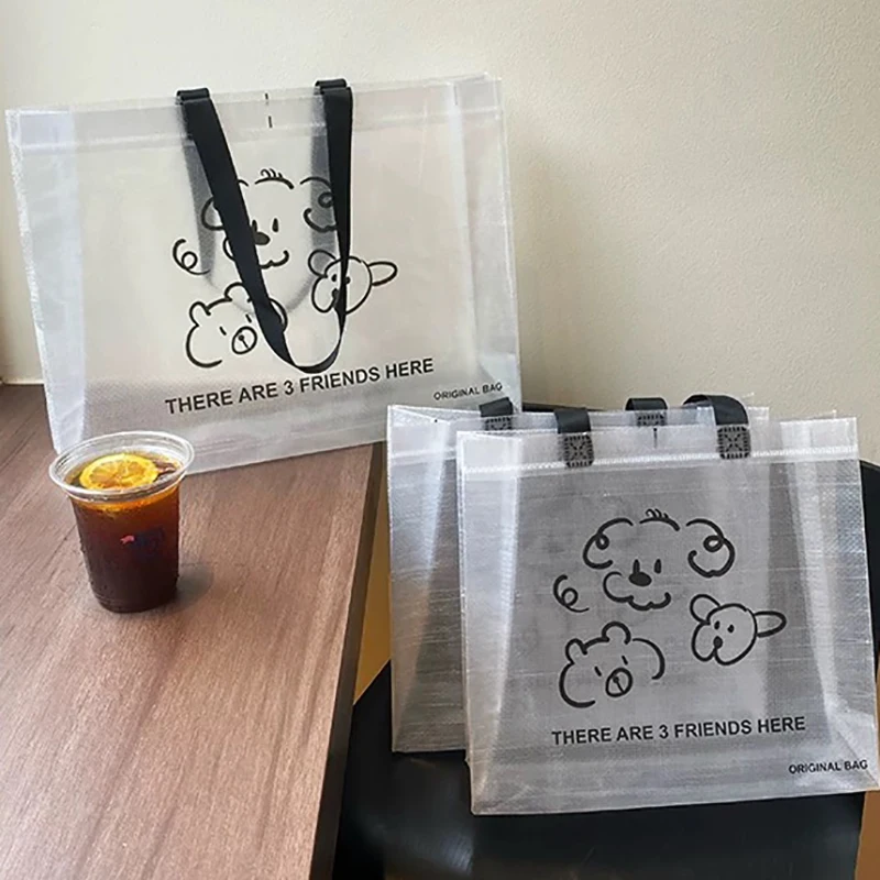 product customized transparent pp woven shopping bag laminated pp woven bag durable and waterproof tote bag-16