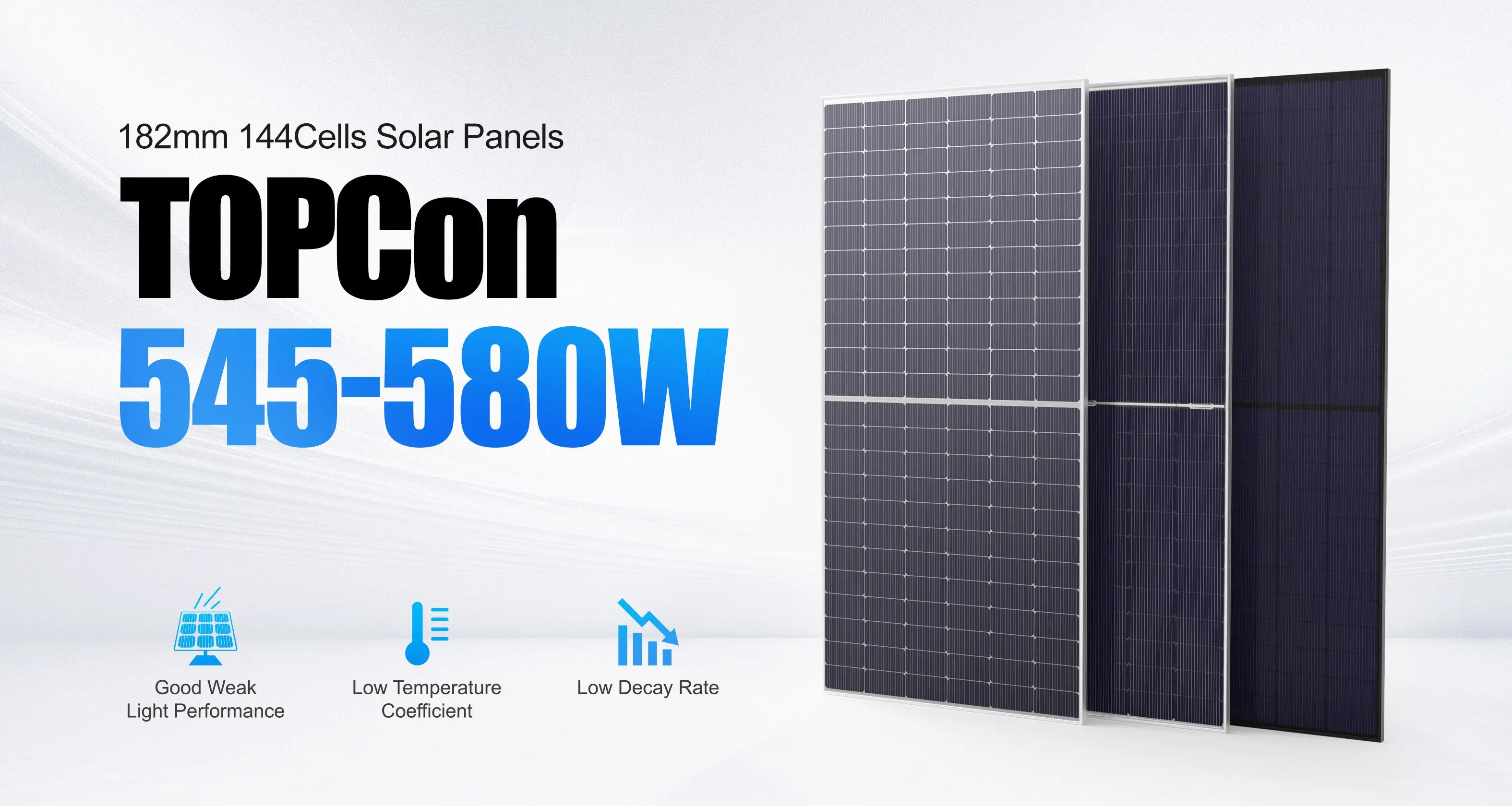 Photovoltaic Bifacial 575w 580w 600w Topcon All Black Half Cut N Type