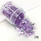 Flash Bulk High Flash Silver Glitter Rainbow Purple Chunky Glitter Mixed For Body 10g