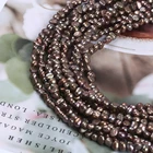 Color Pearl Brown/red/greenpearl 3-5mm Plated Multi Color Baroque Pearl Strands