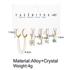 Pendant Star Fashion Small Heart Pendant Dangle Earrings Crystal Moon Star Earrings Set For Women