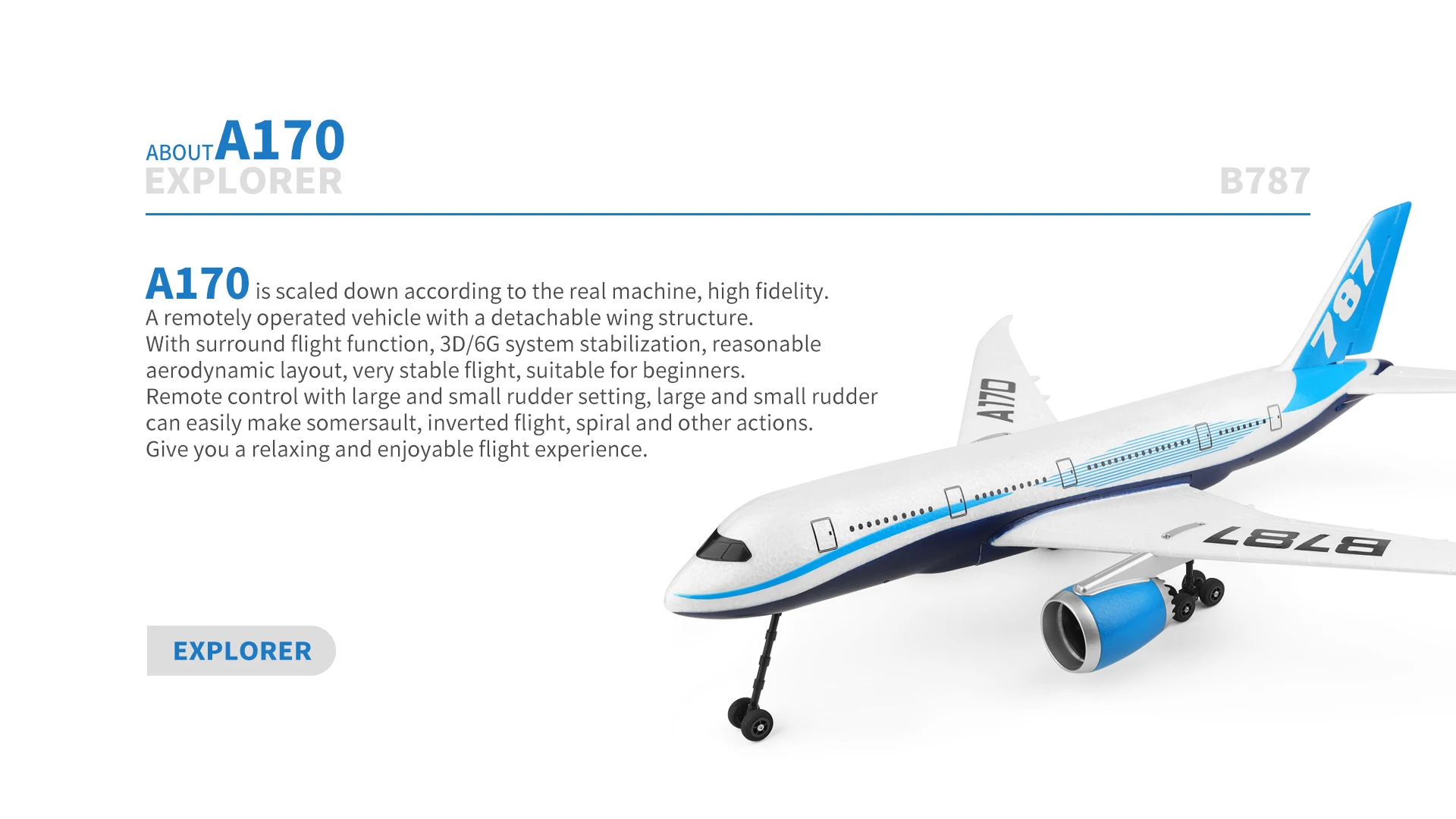 Wl Toys A170 Rc Glider Big Wing Giant Scale Radio Control Airplane