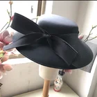 Euro-America Elegant Brief Big Bow Bridal Hats Wedding Party Women Church Hats