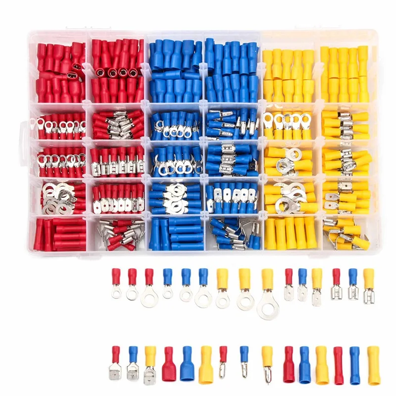 720Pc Assorted  Insulated Crimp Connectors Electrical Wire Terminals Car Engine 