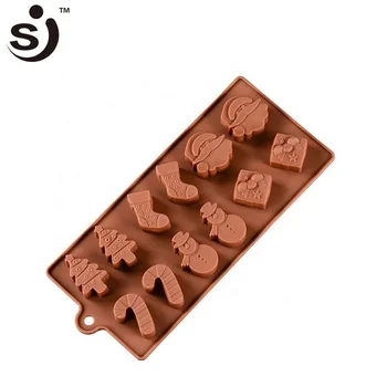 Wholesales Eco-friendly Christmas Chocolate Molds Silicone Hard Candy Mold
