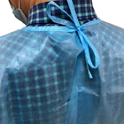 Gown Disposable Waterproof Long Sleeve Non Sterile Non Woven Pe Laminated Level 1 Isolation Gown