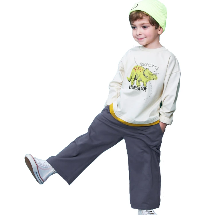 OEM/ODM kids wear new model fashion style children's T-shirts with round neck T shirts for boys