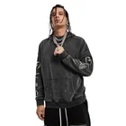 Mens Skull Mens High Quality 2020 Autumn Trendy Stone Washed Latest Skull Logo Letter Embroidery Hoodies