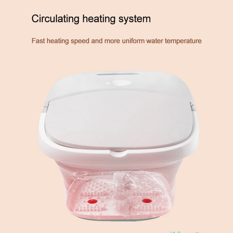 Multifunctional Foot Massager Fast Heating Bubbles and Vibration Pedicure Foot Soak Tub with Massage Rollers