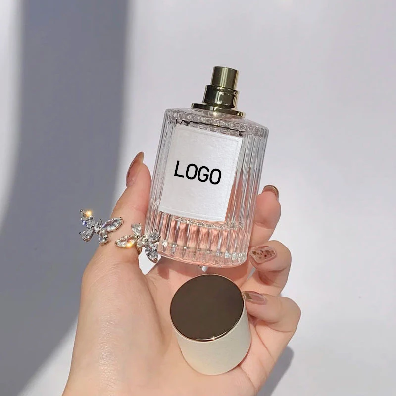 Custom Stock 50ml 100ml Luxury Empty Perfume Bottle Round Transparent Glass Perfume Bottle With Wooden Lids