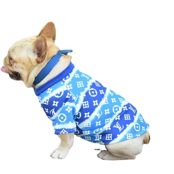 Hotsales luxury Summer Fashion Pet Clothes Printed Paw Acrylic Sport Pet T Shirt Dog Clothing