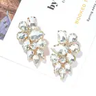 Earrings 2021 Geometric Gold Plated Earrings Rhinestone Diamond Drop Trendy Earrings Women Jewelry Earrings