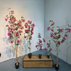 Lower Flowers Tree Lower MOQ Artificial Plants Flowers Fake Bougainvillea Tree With Flowers For Wedding Decoration