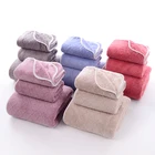 Towel Check Manufacturers Wholesale Coral Flannelette Bath Towel Thickened Two-piece Set Of Solid Color Dark Check Towel