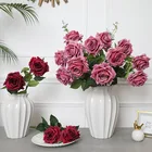 Wedding Wedding Home Wedding Party Decoration Wholesale Long Stem Single Silk Artificial Rose Flower Real Touch Rose