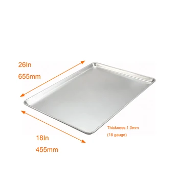 18"*26",455mm*655mm*height25mm 18Gauge Handmade Baking/Bakery Tray Cookie Sheet Cake Bun Pan Baking Sheet Pan