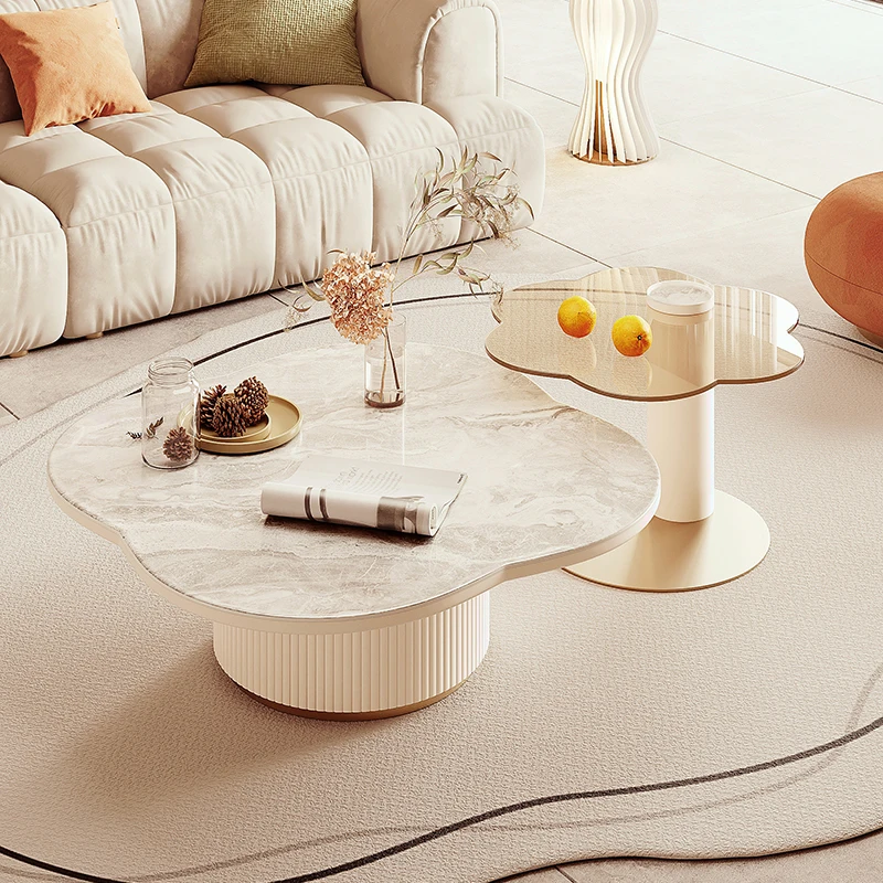 Furniture luxury unique cloud shape minimalist living room furniture coffee table