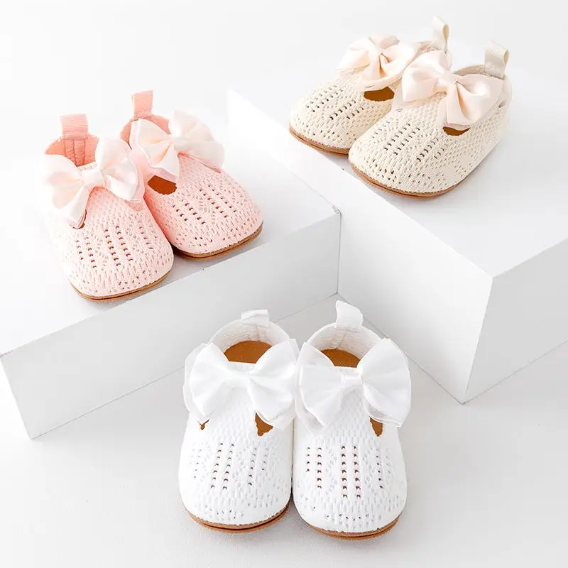 Fashionable Casual Baby Girl Princess Shoes Breathable Mesh Soft Rubber Sole Spring Summer Autumn Shoes 0-18 Months supplier