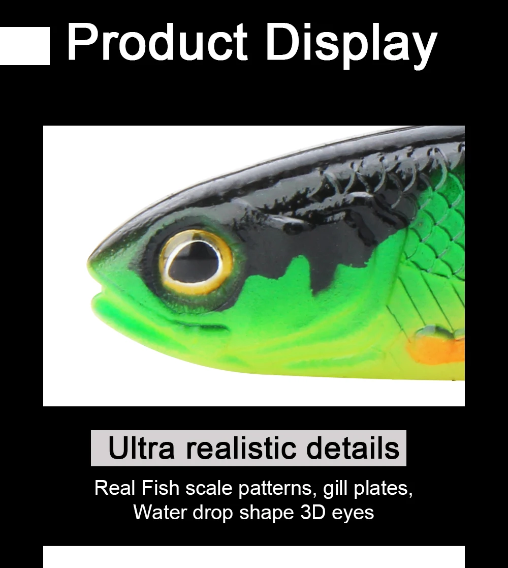 Nays Venom Rubber Fish Lure - Sinking Soft Bait For Perch, Zander, Pike, Trout - Made In Japan
