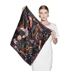 Scarf 2021 Custom Square Scarf Jane Satin 70*70 Cm Silk Hair Head Scarf Women Ethicon Soie Scarves Shawl