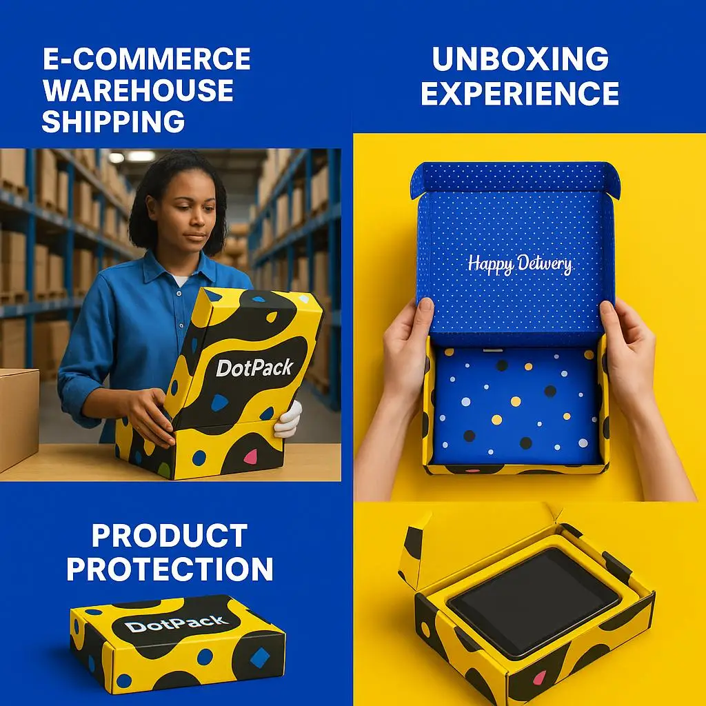 Custom Printed Corrugated Box with Embossing, Hot Stamping, and UV Coating for Branded Subscription and Gift Shipping - detail 6