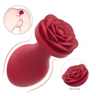 Sex For S-HANDE Drop Shipping Soft Silicone Black Rose Anal Butt Plug Anal Massager Sex Toys For Men