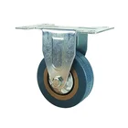 Gray Wheel Pvc Wheel Light Duty Gray Pvc Threaded Stem Swivel Caster Wheel For Furnitures
