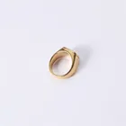 Titanium Ring Sland Titanium Steel Gold Flat Female Ins Trendy Big Woman Shell Ring