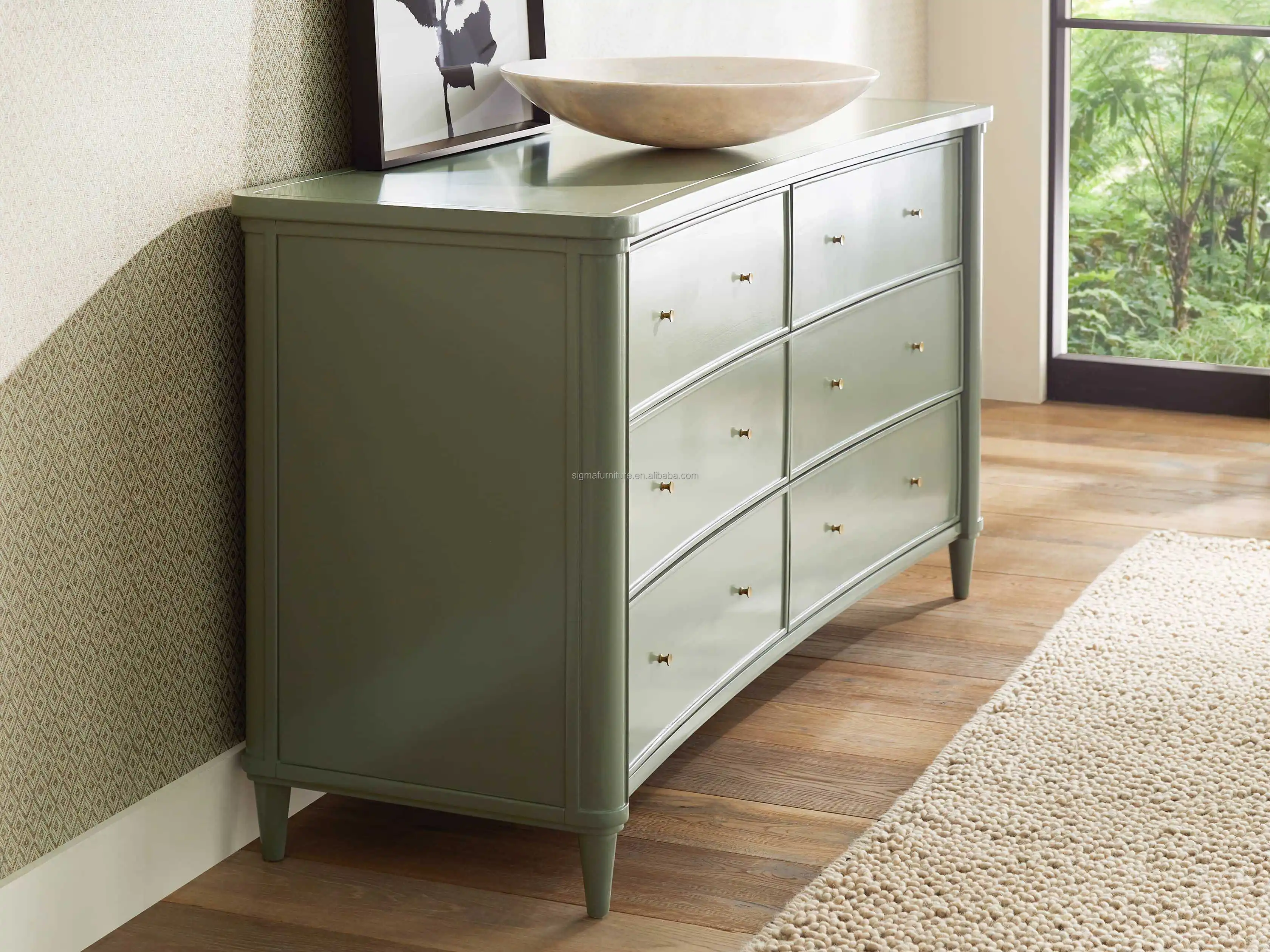 drawers bedroom furniture nightstand set wooden 6 drawers dressing table