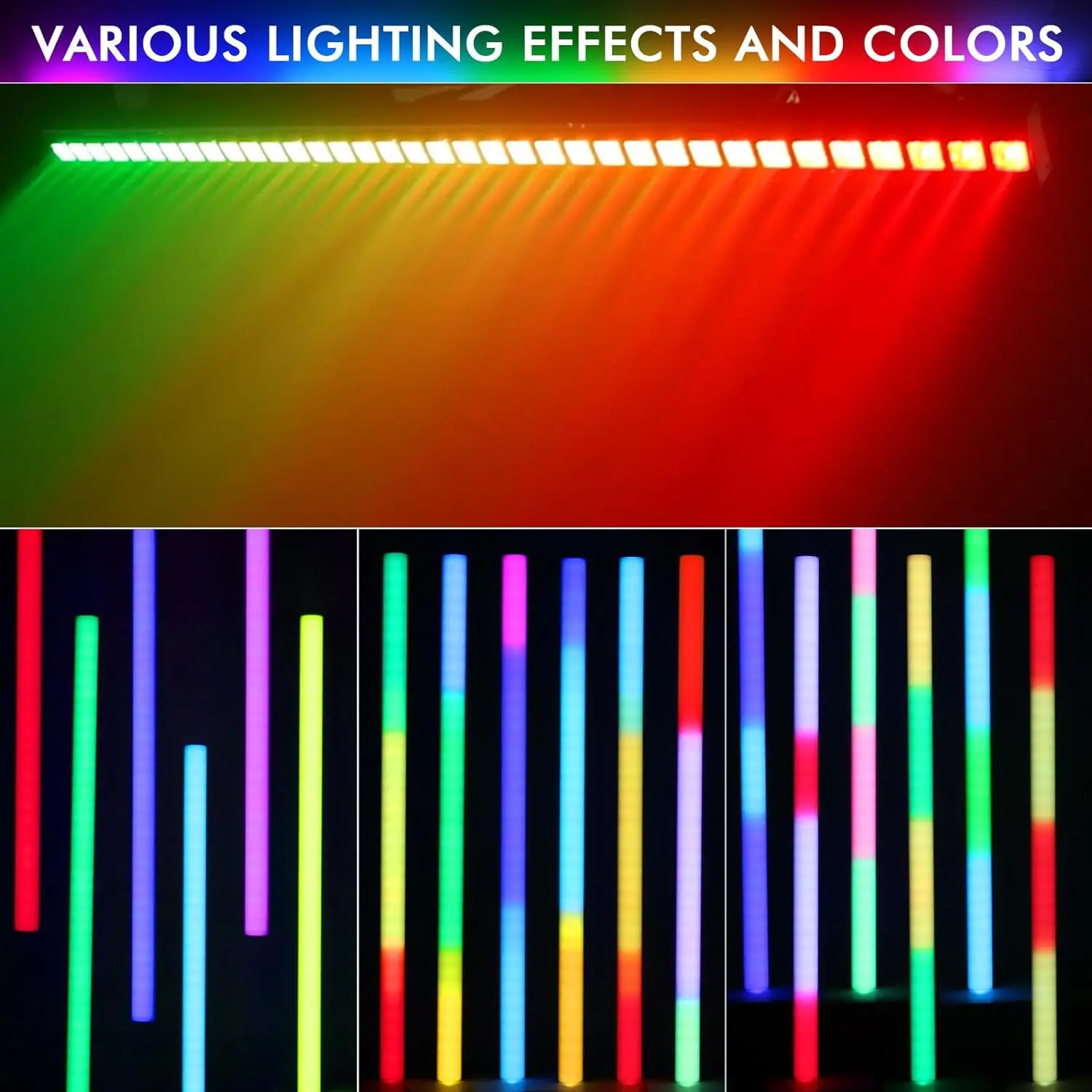 120W RGBW LED Washer Light Bar DMX Stage Light Wedding Church DJ Live Events LED Beam Lamp Atmosphere Light