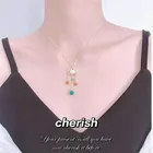 Pearl Necklace Wholesale Women New Flash Freshwater Pearl Green Agate Necklace Simple Pearl Lock Necklace