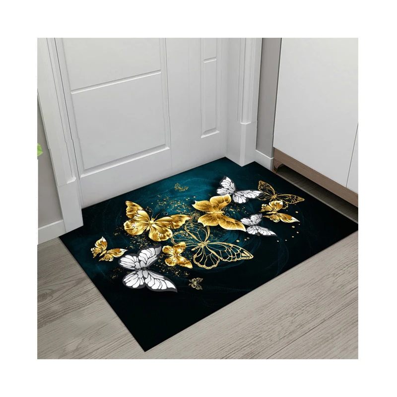 Butterfly Printed Doormat Living Rooms Anti Slip Carpet Hallway Door