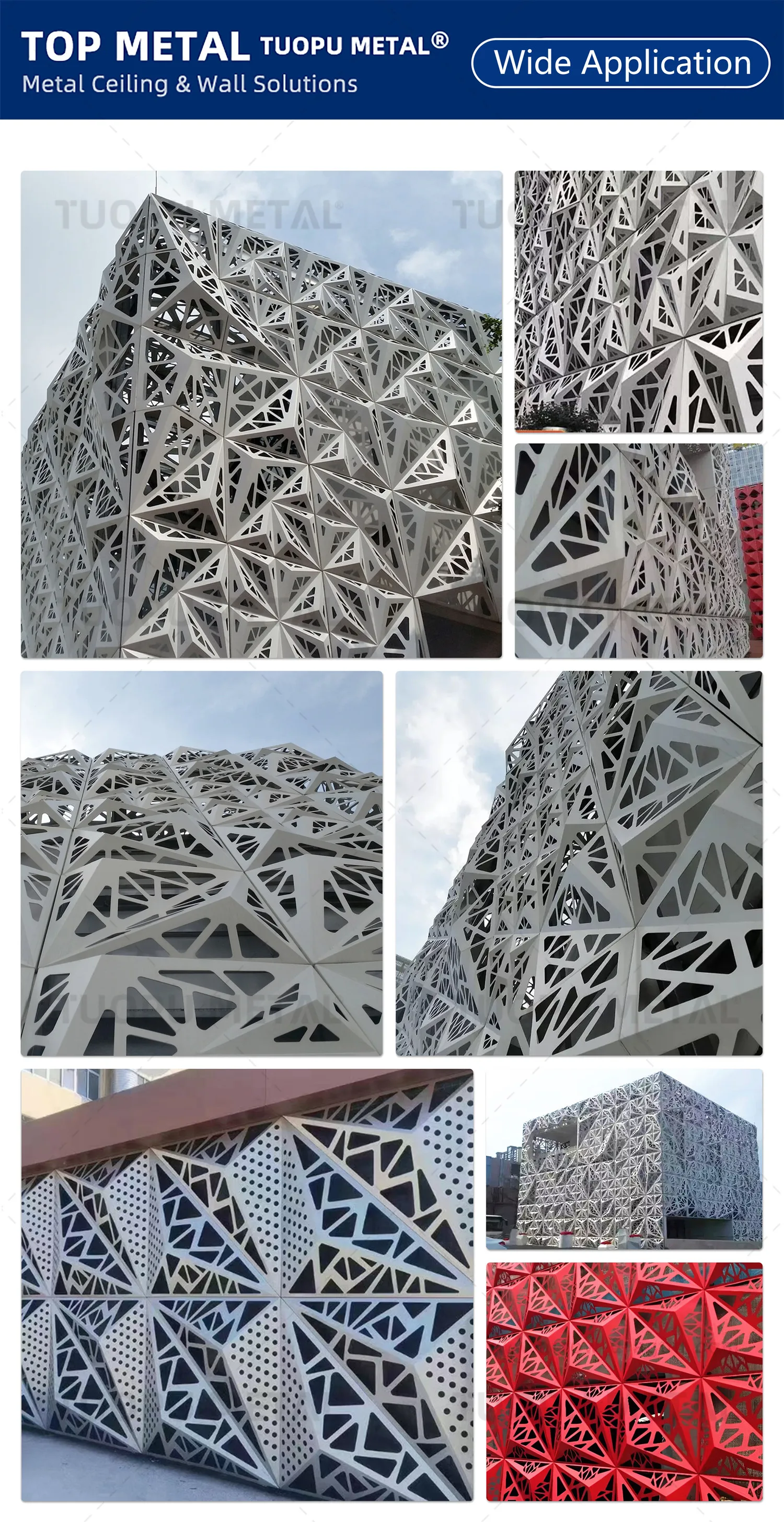 Laser Cutting Carved Aluminum Cladding Decorative Facade Design 3d Aluminum Mashrabiya