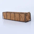 Metal Planters 20 Inches Desktop Square Coconut Coir Fiber Pot Coco Liners Metal Flowerpot For Planters