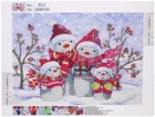 Art Christmas Snowman 5D DIY Partial Crystal Beads Diamonds Art Diamond Painting By Numbers Kits