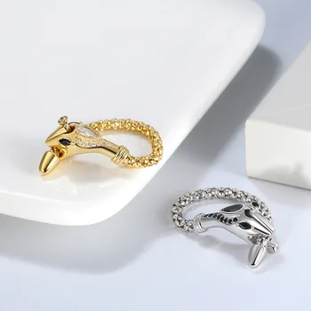 Hot Selling Jewellery 18k Gold Plated S925 Sterling Silver Snake Ring Silver 925 Vintage Personalized Adjustable Snake Rings