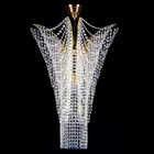 Chandelier Unique Style Long Chandelier Luxury Modern Crystal Staircase Chandelier